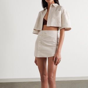 Jacquemus la chemise arles cotton and linen dress